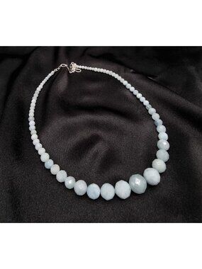 Jay King Mine Finds Aquamarine Necklace With 925 Sterling Silver Clasp